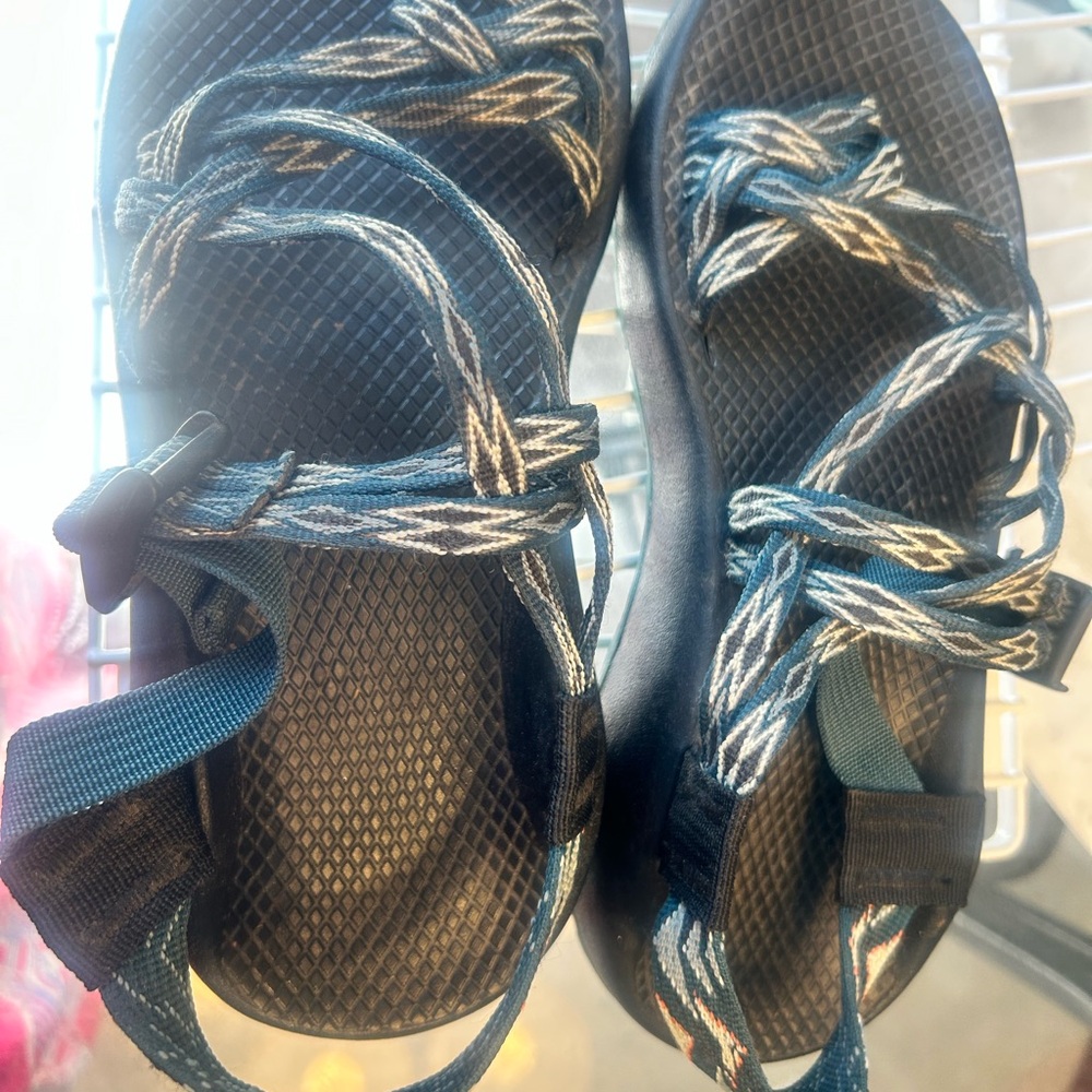 Chaco Teal Patterned Strappy Sandals